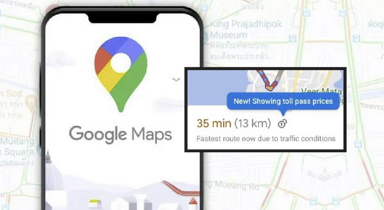 Google Map Toll Price