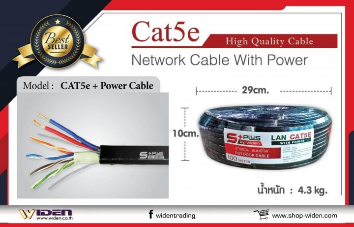 Widen LAN CAT5E WITH POWER